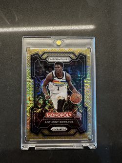 2023-24 Panini Prizm Monopoly Anthony Edwards #52 Gold Millionaire Shimmer 231/500