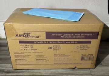 Blue Underpad Absorbent Thin Small 💵 Almohadillas Azules Absorbentes Pequeñas Delgadas