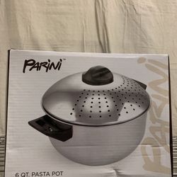 Parini 6 qt pasta pot Stainless Steel Straining Lid