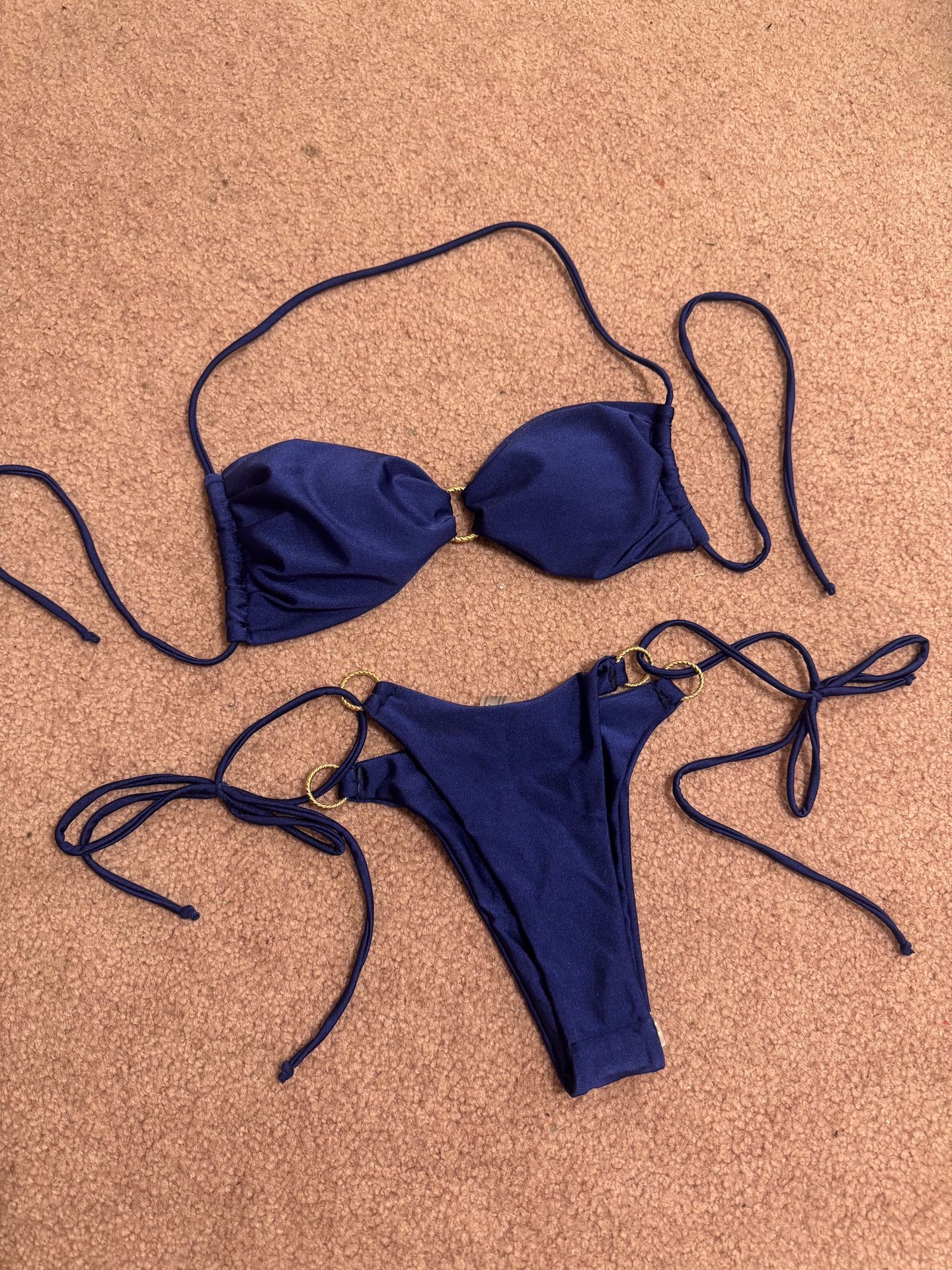 New Medium navy blue bikini bathing suit swimsuit