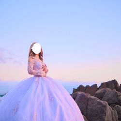 Purple Quinceañera dress quince dress