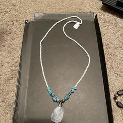 RECONSTITUTED TURQUOISE AND PEARLS