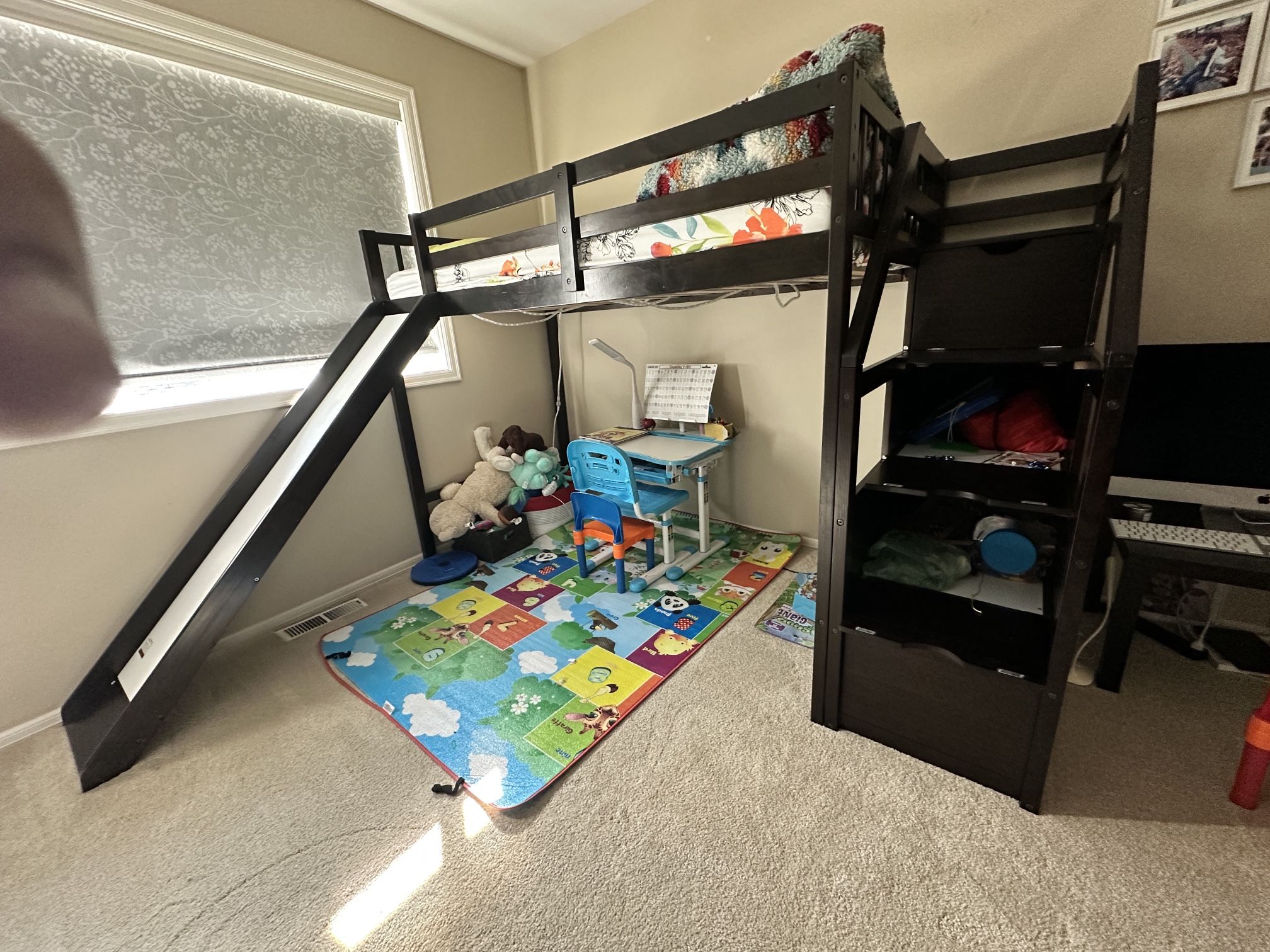 Kids Slide Bed With Storage