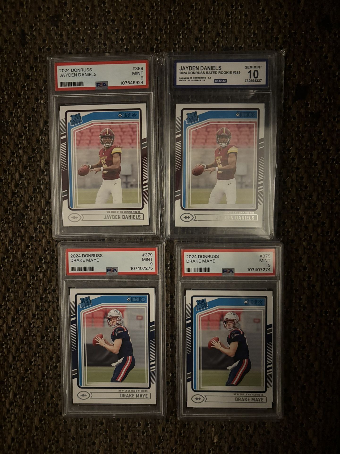 Jayden Daniels Drake Mate Rookie Lot. Psa! Gem Mint Ccg