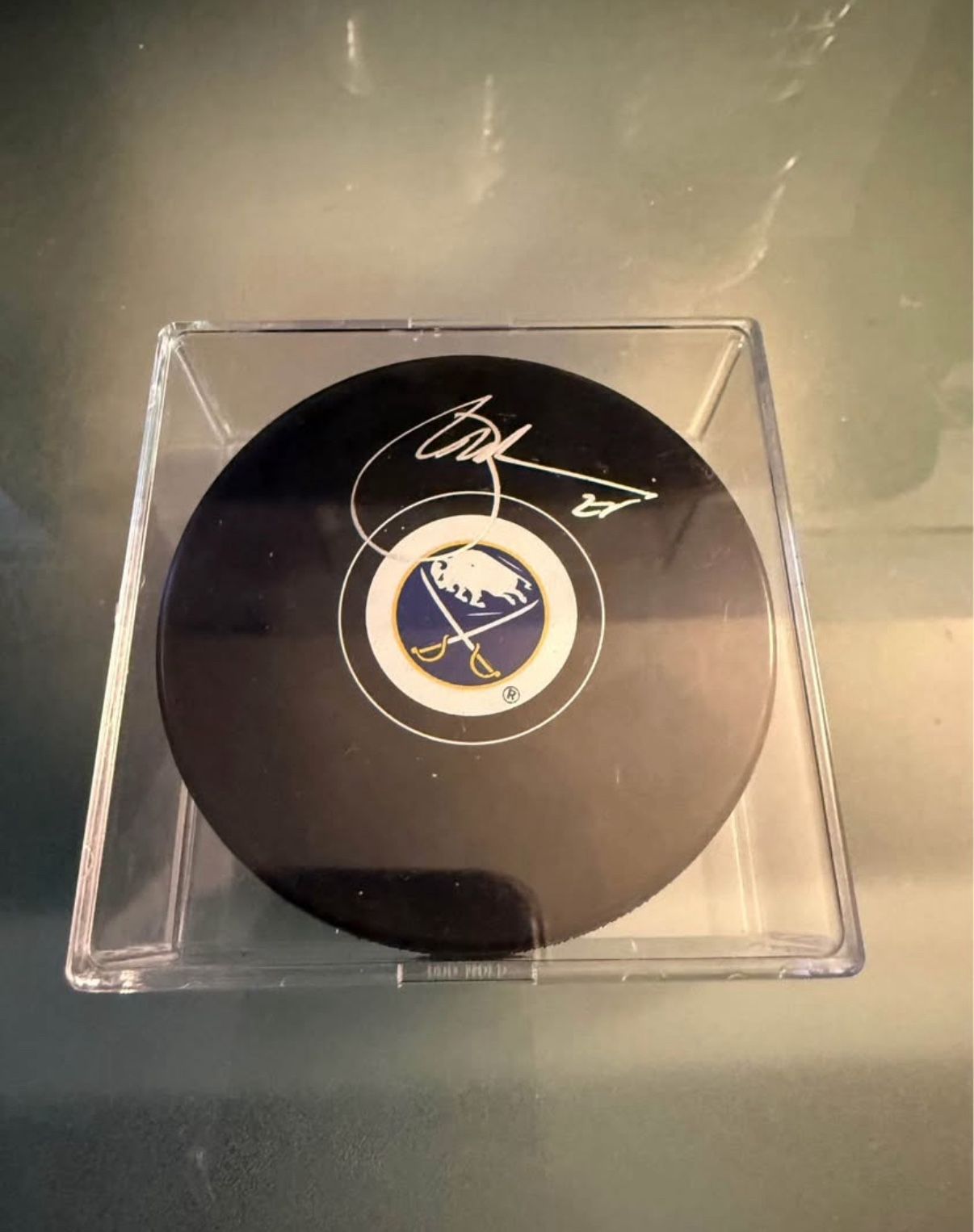 Buffalo Sabres Bread May Signed Hockey Puck