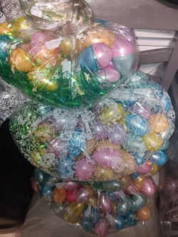 Bags Of Eggs Filluped With Small Candy And Small Toys