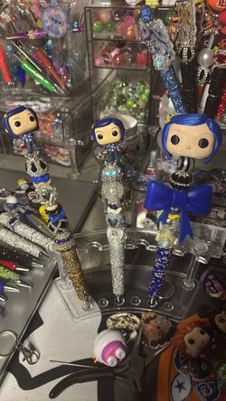 Coraline Rhinestone Beaded Pens Set of 3
