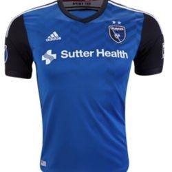 adidas San Jose Earthquakes Authentic Short Sleeve Home Jersey