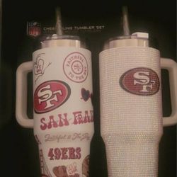 Brand New San Fransisco 49ers Cheer & Bling Tumbler Set