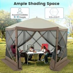 6 Sided Pop Up Tent with Walls