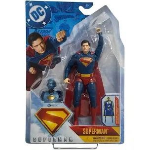 This is a 6-inch DC Comics Superman action figure by Spin Master, featuring movie-inspired styling and a "Collect to Build"