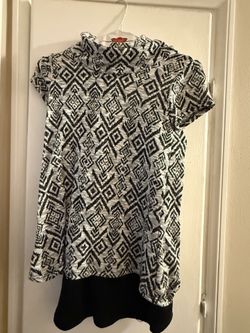Girls Dress- Black and White