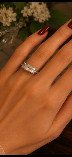 JCM This is a three-stone Vintage CZ Ring