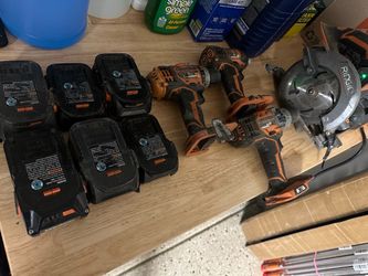Rigid power tool set (includes batteries and charger)