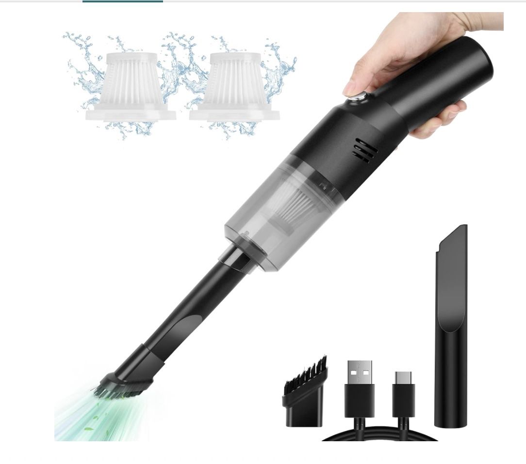 Portable Mini Car Vacuum Cleaner, High Power Cordless(400g) Handheld Rechargeable