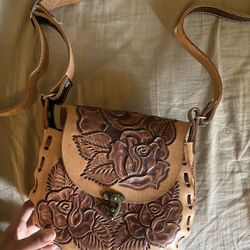 Mexican leather shoulder bag