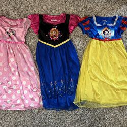 Girls Toddler Disney Princess NightGowns Dress Lot Size 2T