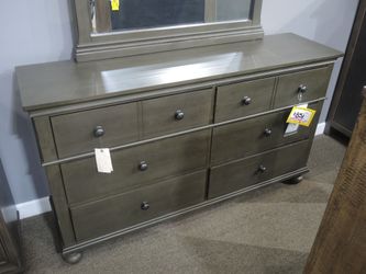Sage Green 6-Drawer Dresser with Mirror – Cottage / Coastal Bedroom