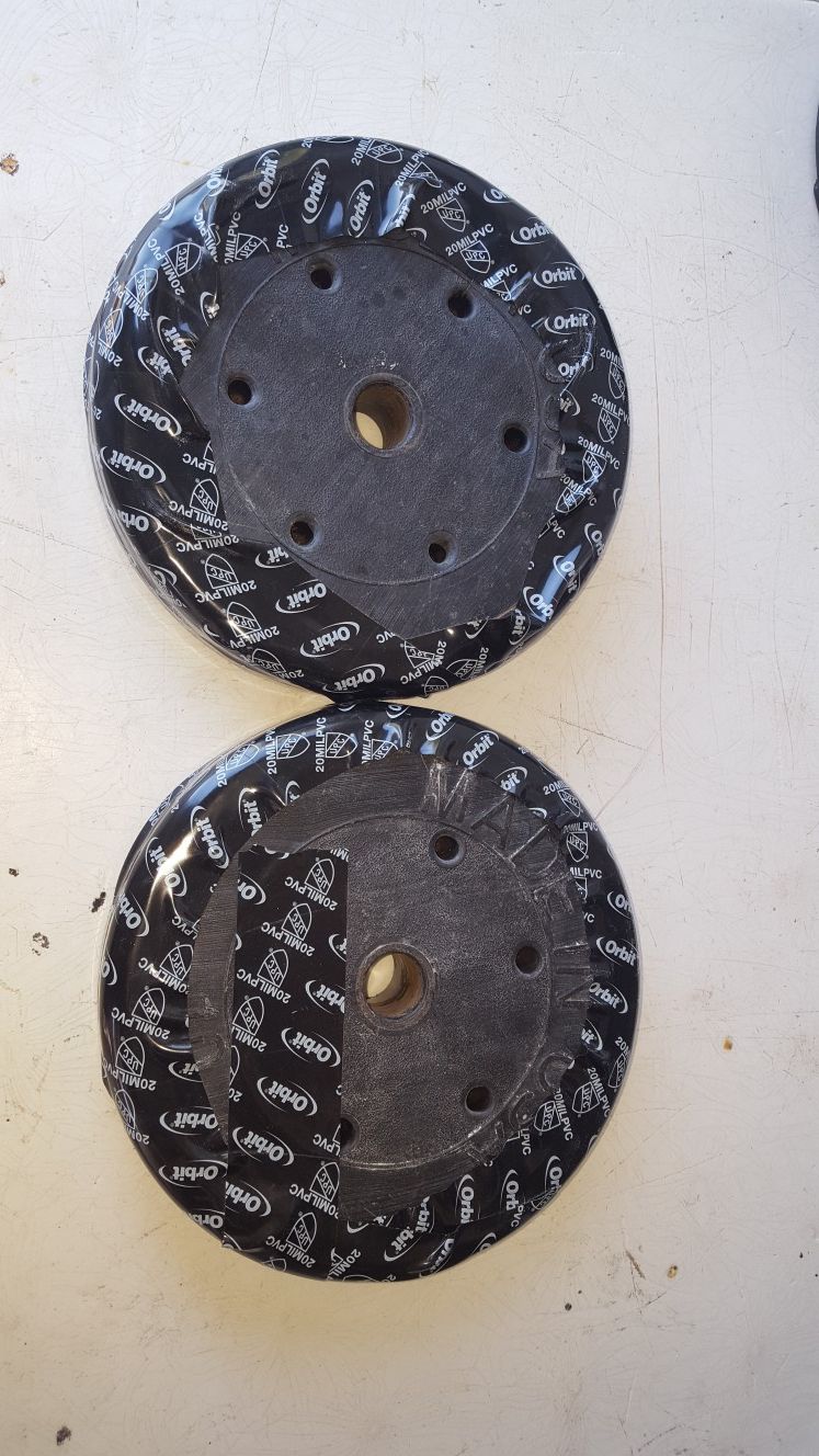 Two 10 pound weights made in U.S.A