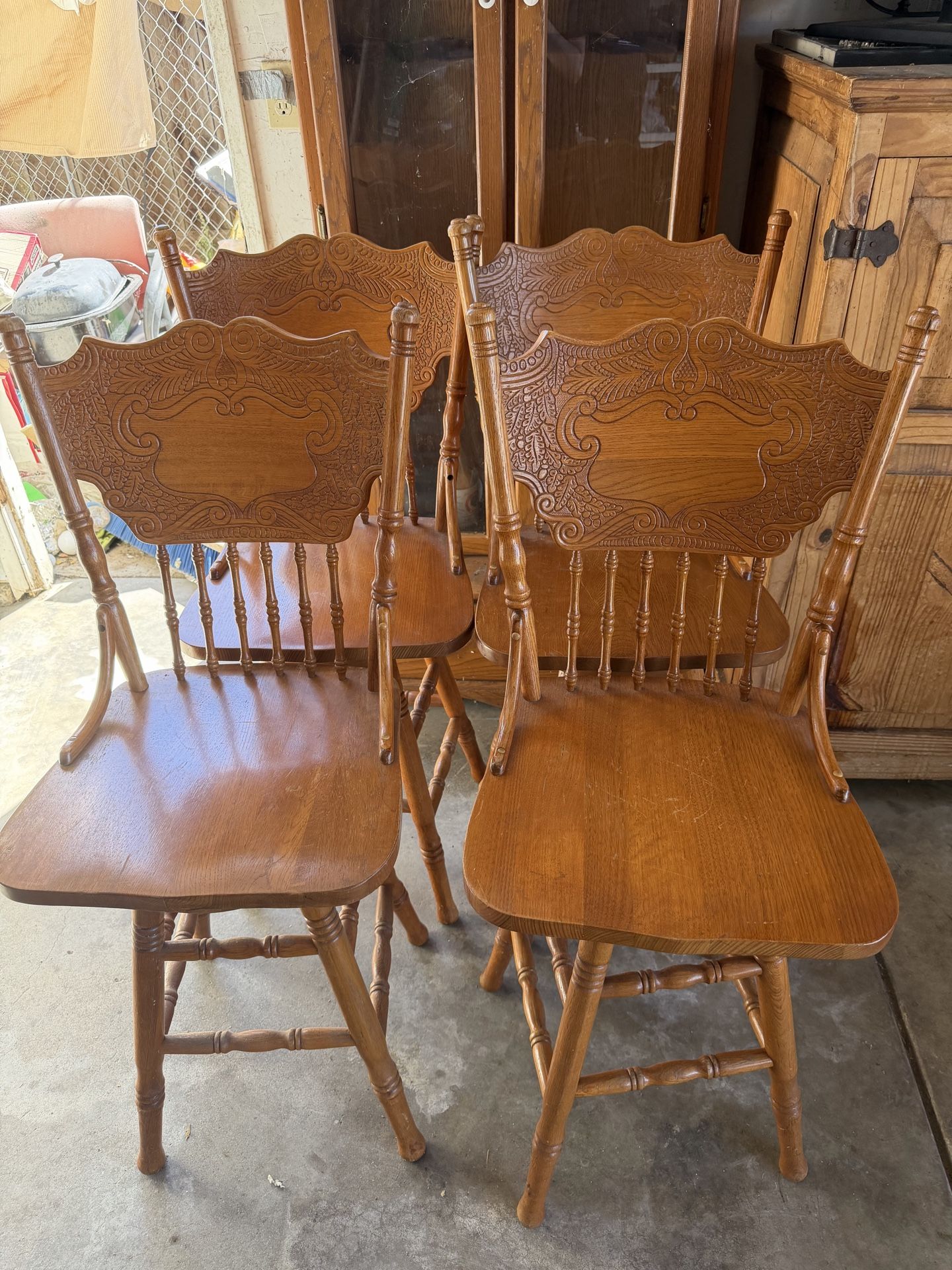 Antique wooden bar chair