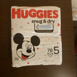 Huggies Snug And Dry Diapers Size 5 27lbs And Up 78 Count