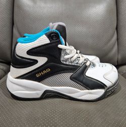 Kids Shaq Motivate Shoes Black, Teal, White