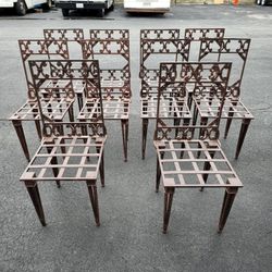 Very Heavy Metal Iron Wrought Patio
Chairs 10pc Outdoor Furniture