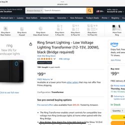 Ring Smart Lighting - Low Voltage Lighting Transformer (12-15V, 200W), black (Bridge required)