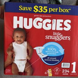 BRAND NEW 234 Count Size 1 Diapers 