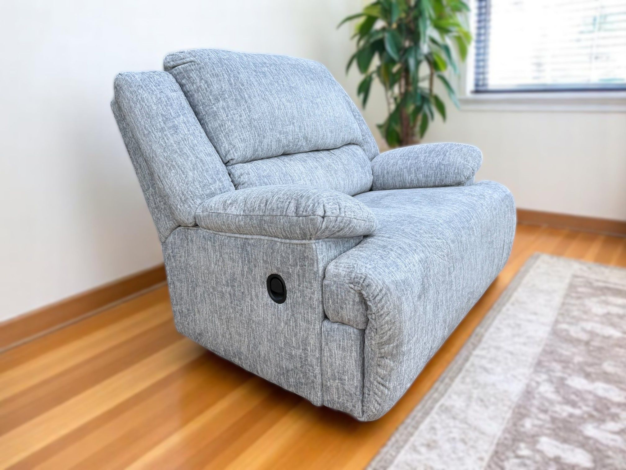 Ashley Furn. McClelland Gray Microfleece Oversized Armchair Recliner
