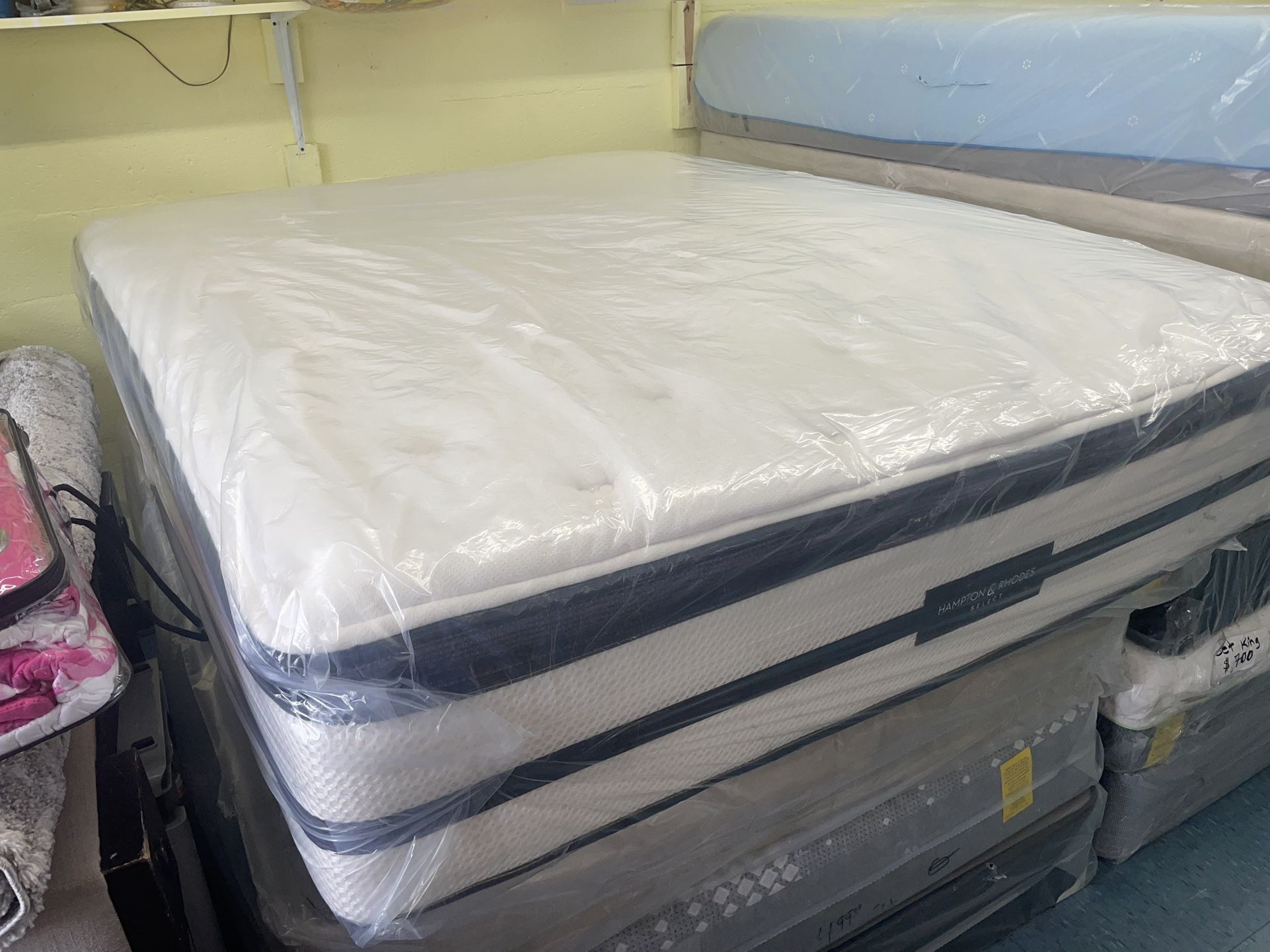 Queen Size, hampton & Rhodes Select, 13” Pillow Top Mattress,Soft,Sanitized, Same Day Delivery,