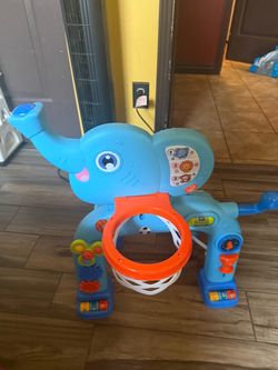 SpringFlower Toddler Basketball Hoop & Soccer Goal Activity Center Toys with Light & Music,Elephant Toddlers Musical Toys Gift, Baby & Toddlers Christ