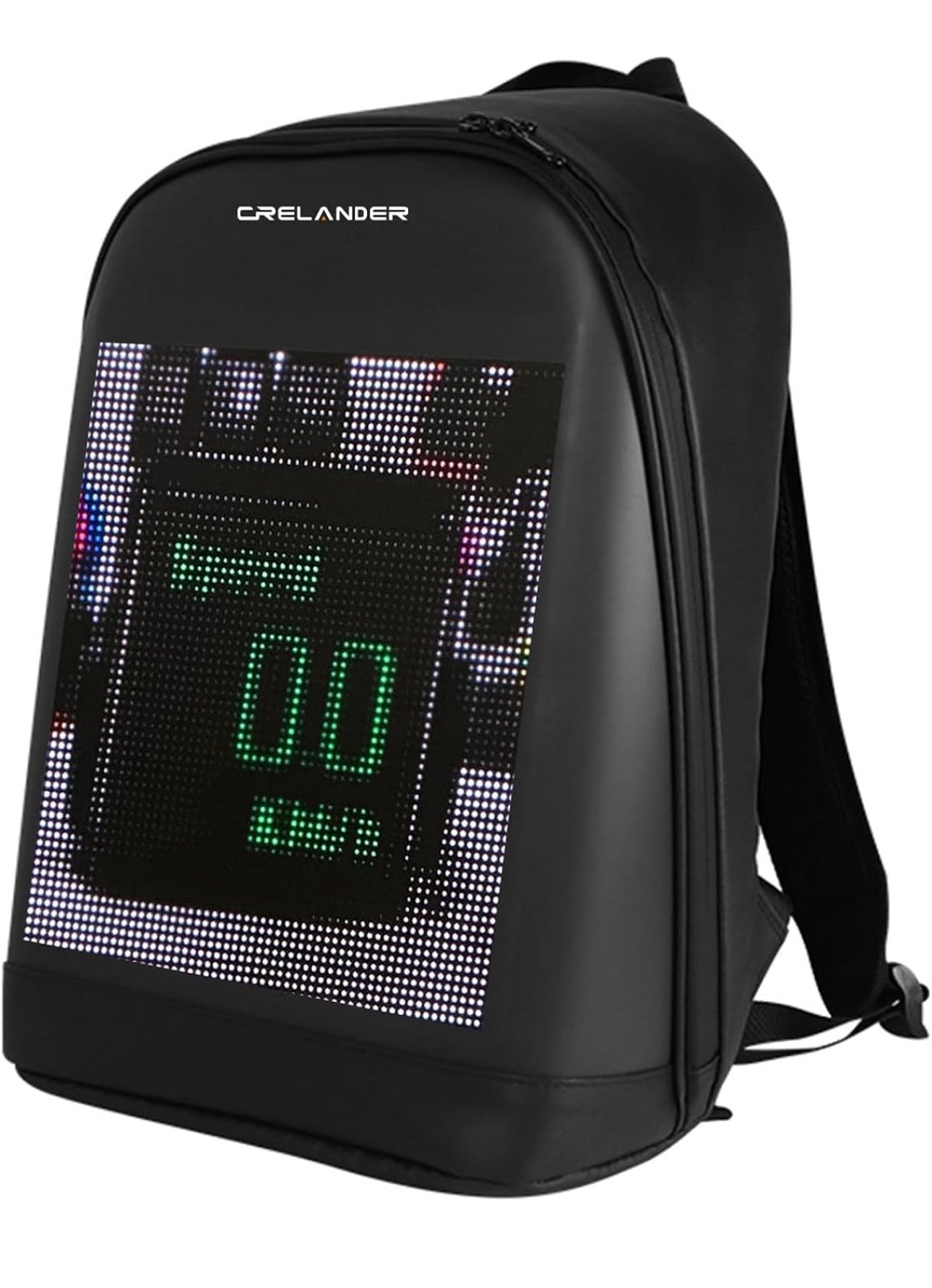 Crelander Laptop Backpack, Smart LED Dynamic Backpack Waterproof Backpack Luggage Bag Cycling Travel Daypack Rucksack Personalized Gifts for Men Women