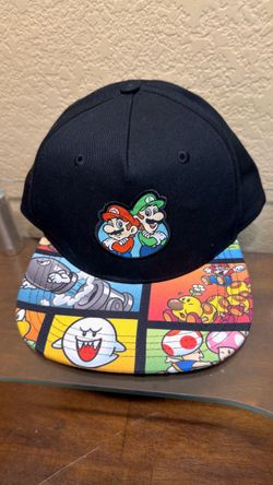 Nintendo Super Mario and Luigi Character Youth Flat Bill Adjustable Snapback Hat