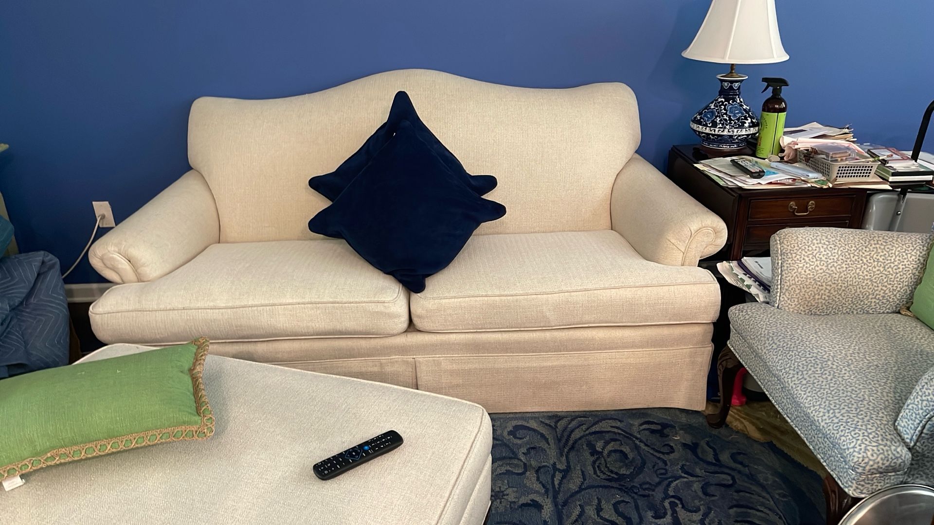 Custom Sofa With Ottoman