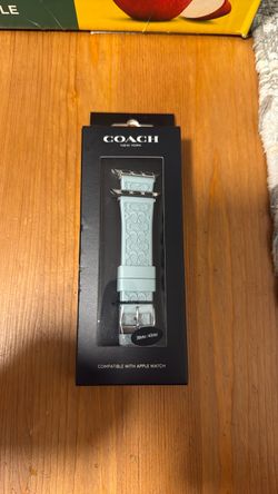 NEW Coach Signature Silicone Apple Watch Band - Mint Green (38/40mm)