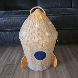 Woven Space Floor Bin With Lid (Toys Storage)