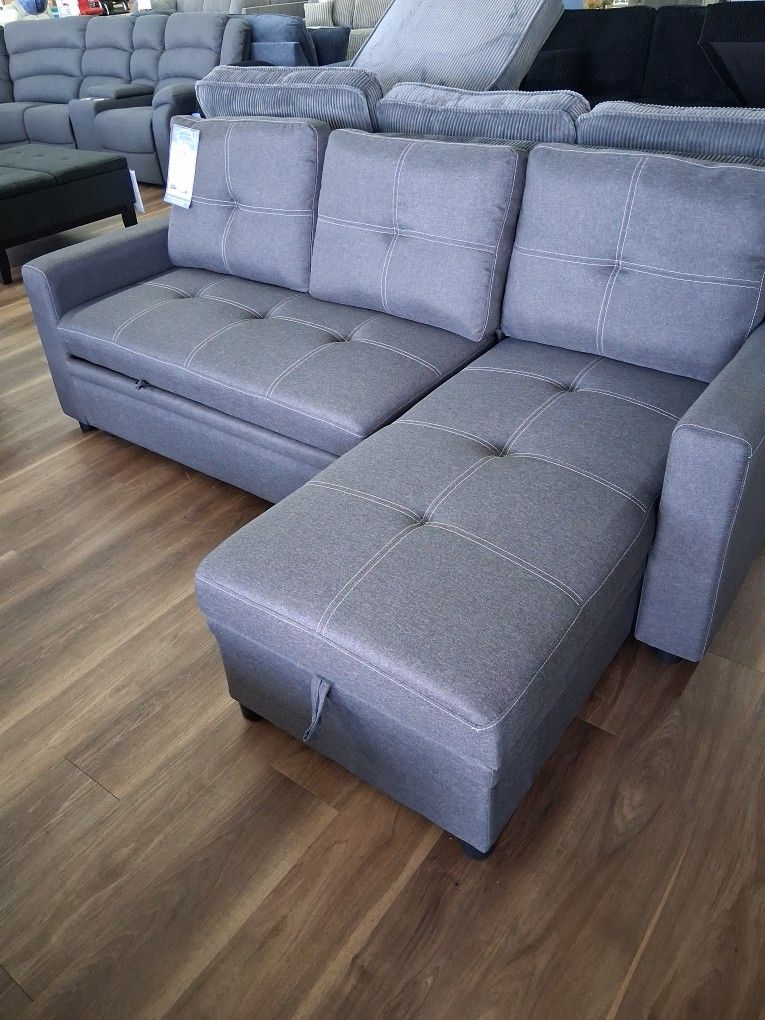 2pc Sectional In Grey
