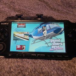 Playstation Psp Black 1000 Phat Mod--ded Video Game Console IPS screen upgrade