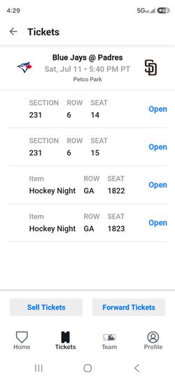 Padre tickets theme night