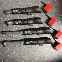 Milwaukee Fuel M12 Black Ratchets. 1/4”, 3/8”, Extended Reach 3/8”&1/2”. Check Description For Details