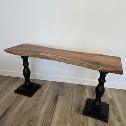 Kirkland's Live Edge Pedestal Console Table
