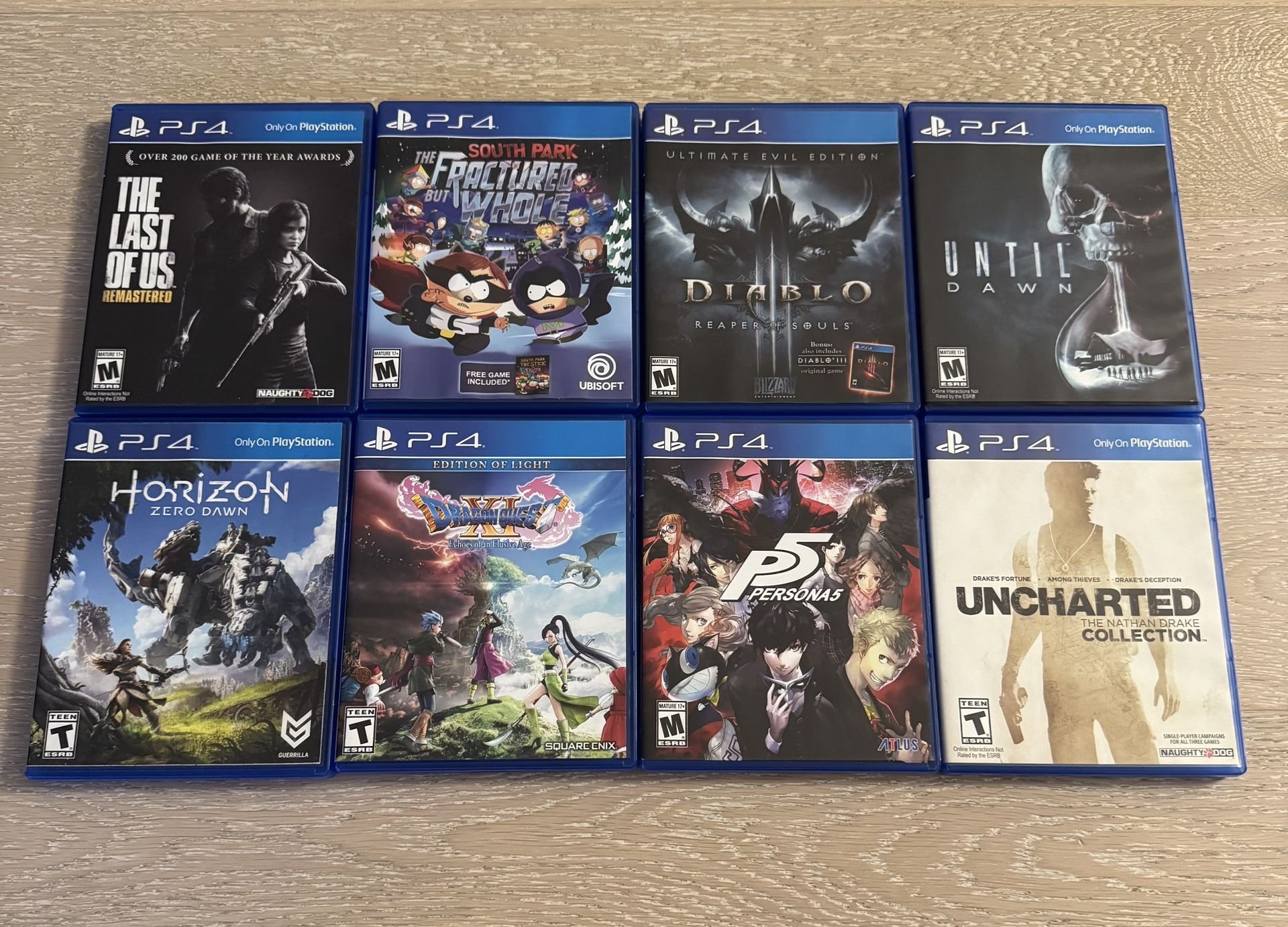 PS4 Games $15 Each