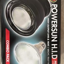 Zoo Med PowerSun H.I.D. Metal Halide UVB Lamp Combo Pack – 70W
