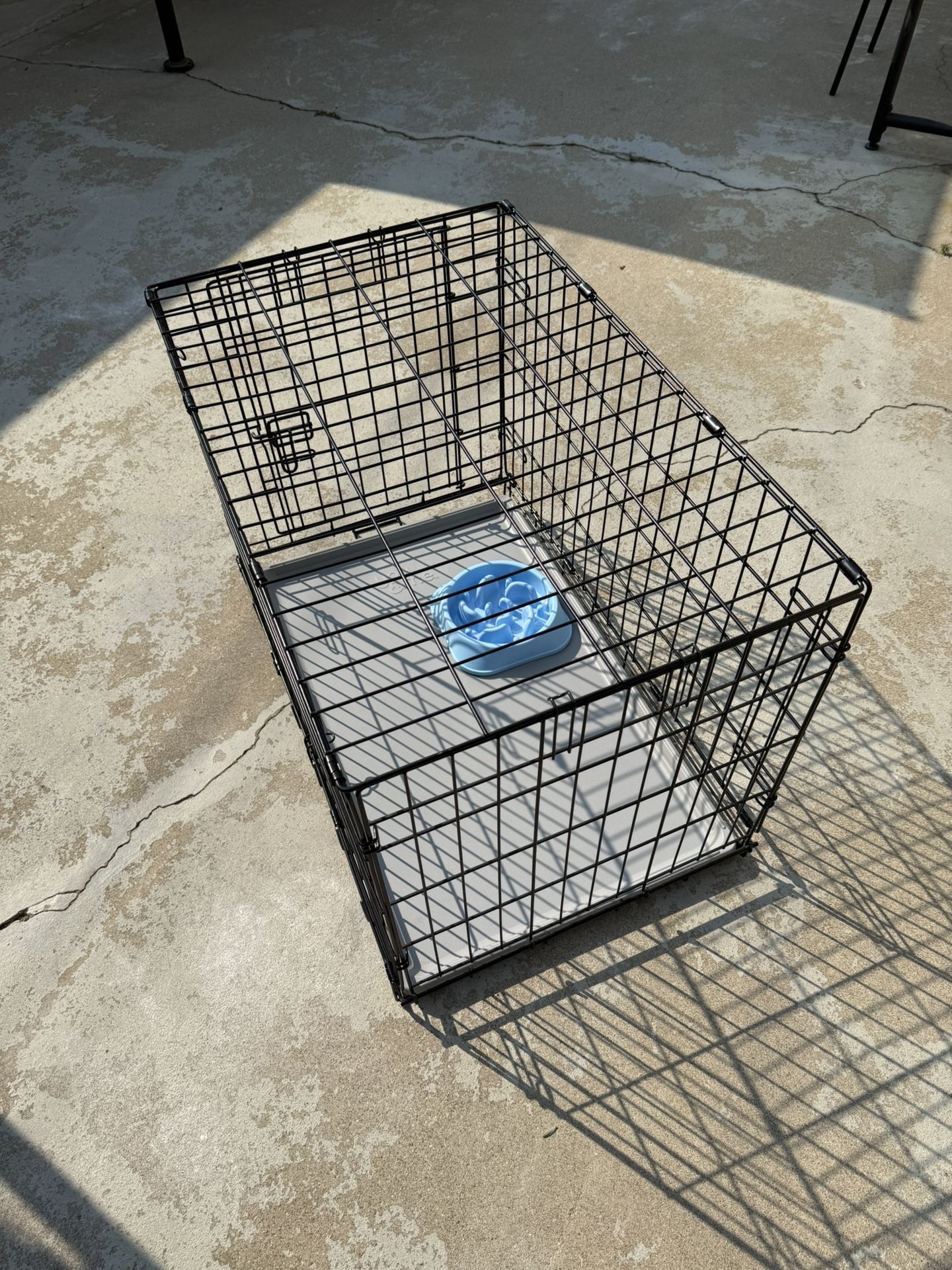 Dog Cage Crate With Pad And Bowl