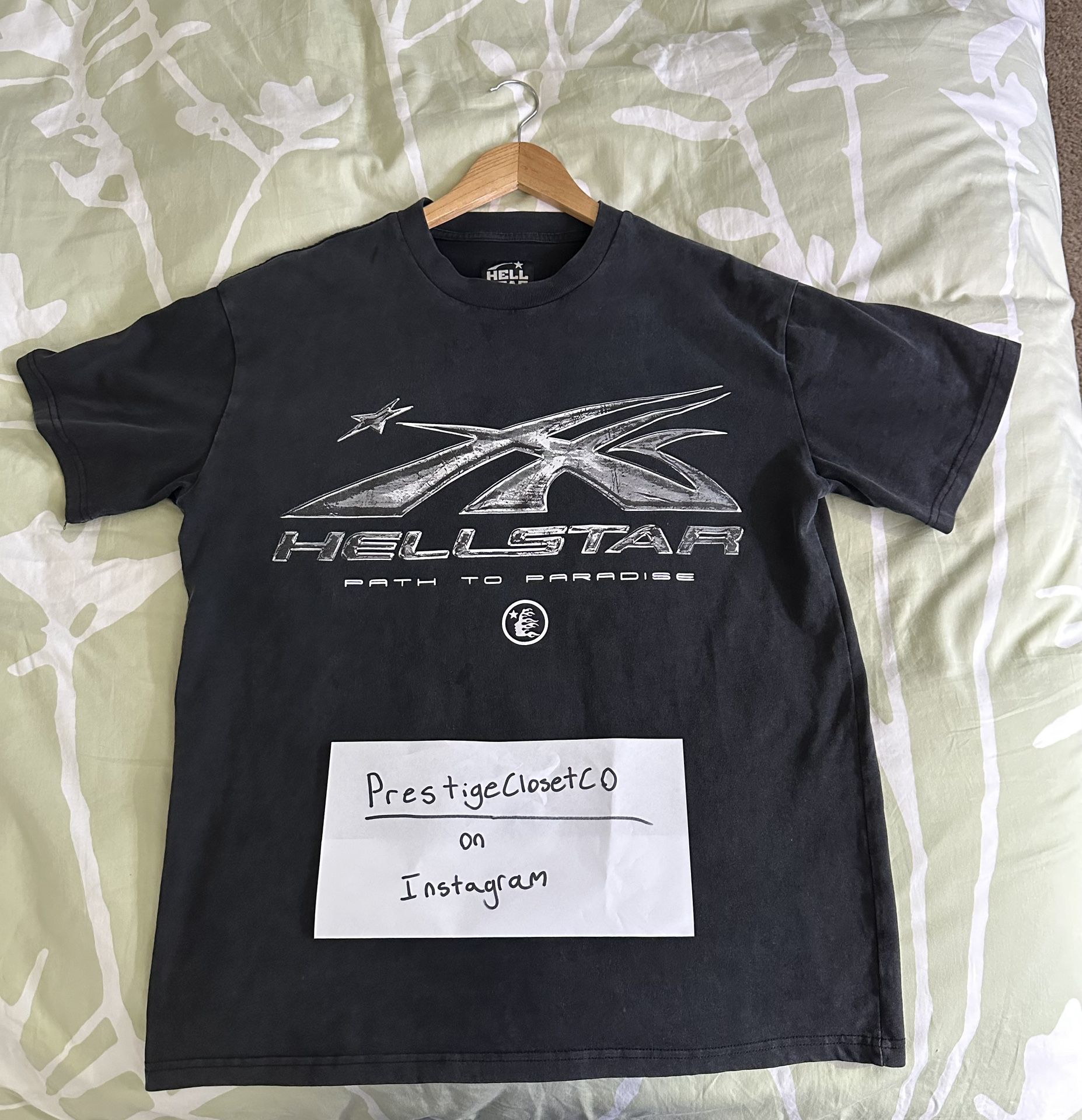 Hellstar Chrome Logo T-Shirt Black Medium