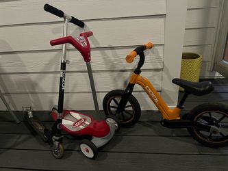 Balance bike/racer scooter/radio flyer scooter