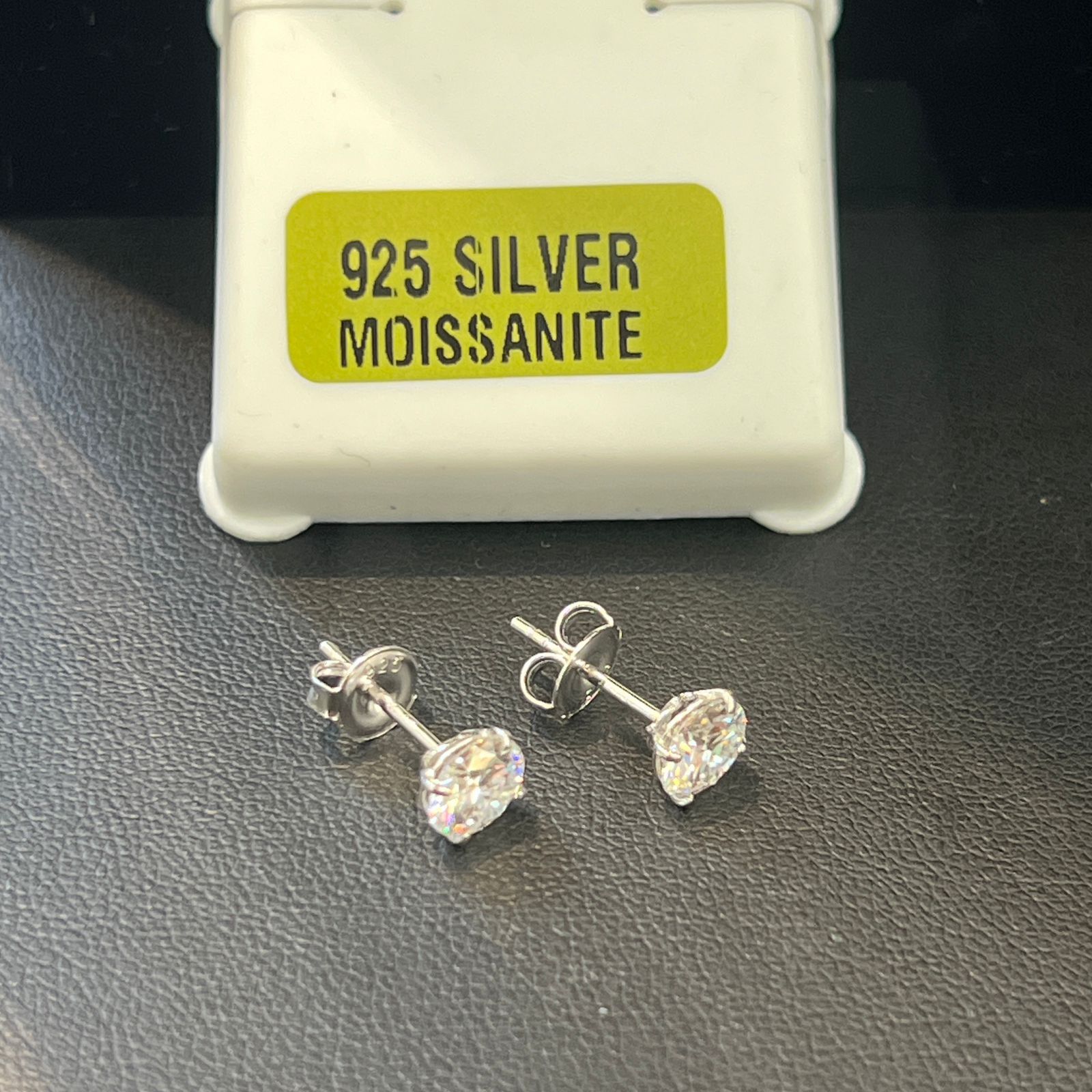 Real Moissanite Earrings 925 Sterling Silver