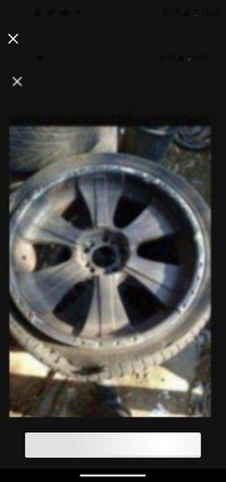 22-in Rims Five Lug Universal Fit Chevy Tahoe Or Silverado need tires have all center
