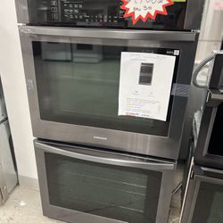 New Scratch And Dent Samsung Double Wall Oven Black Stainless 